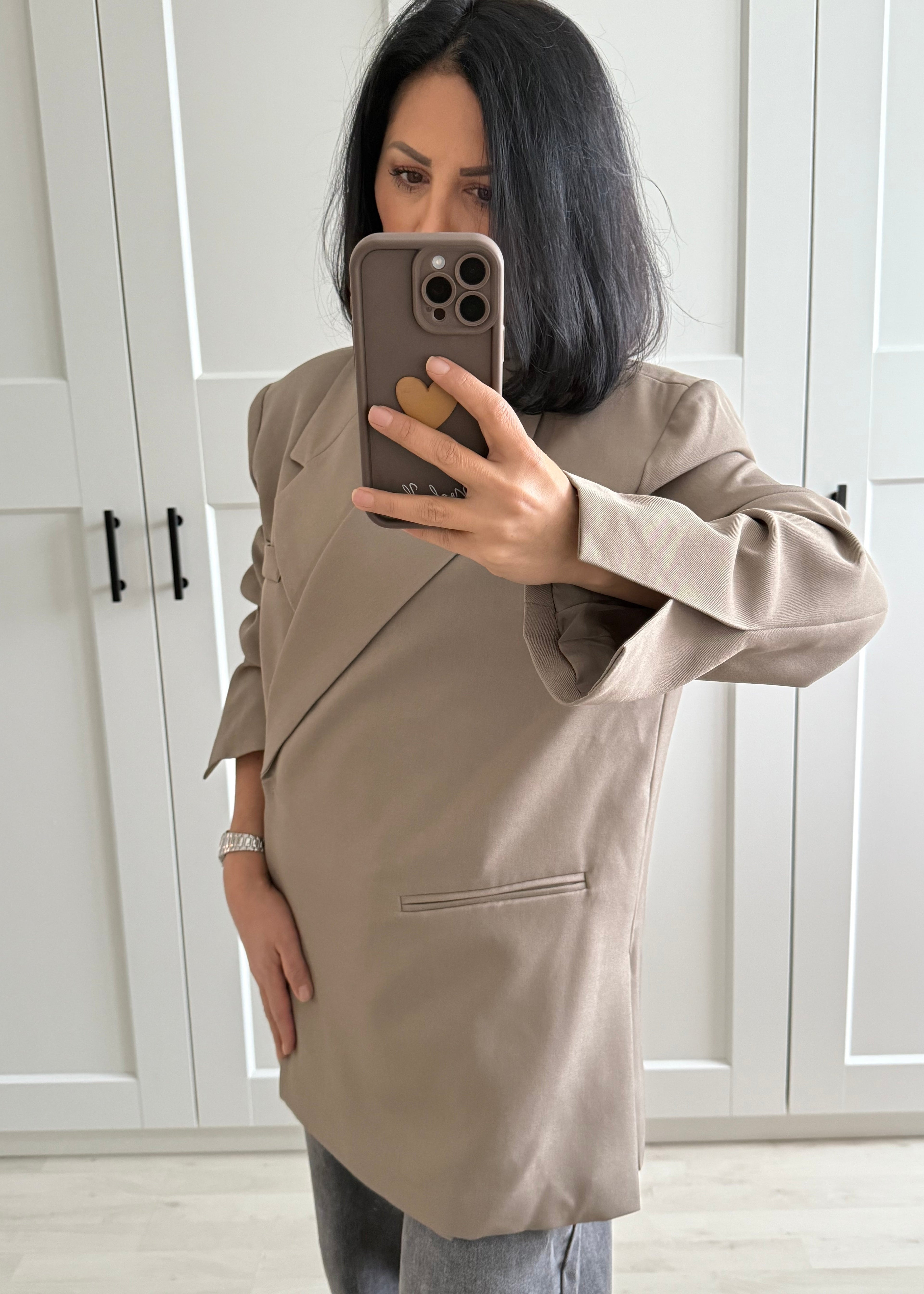 OVERSIZED TAUPE BLAZER