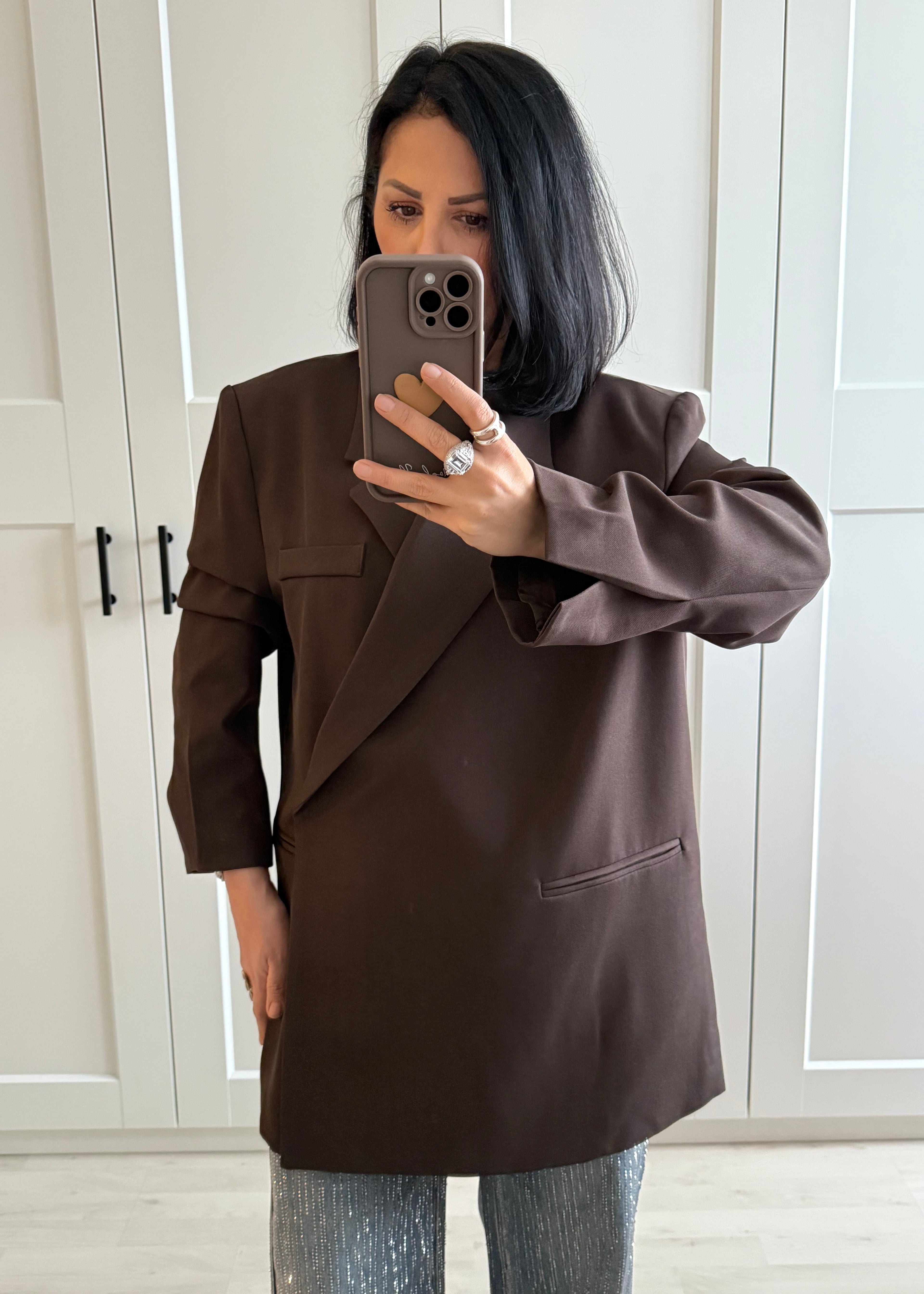 OVERSIZED MARRON BLAZER