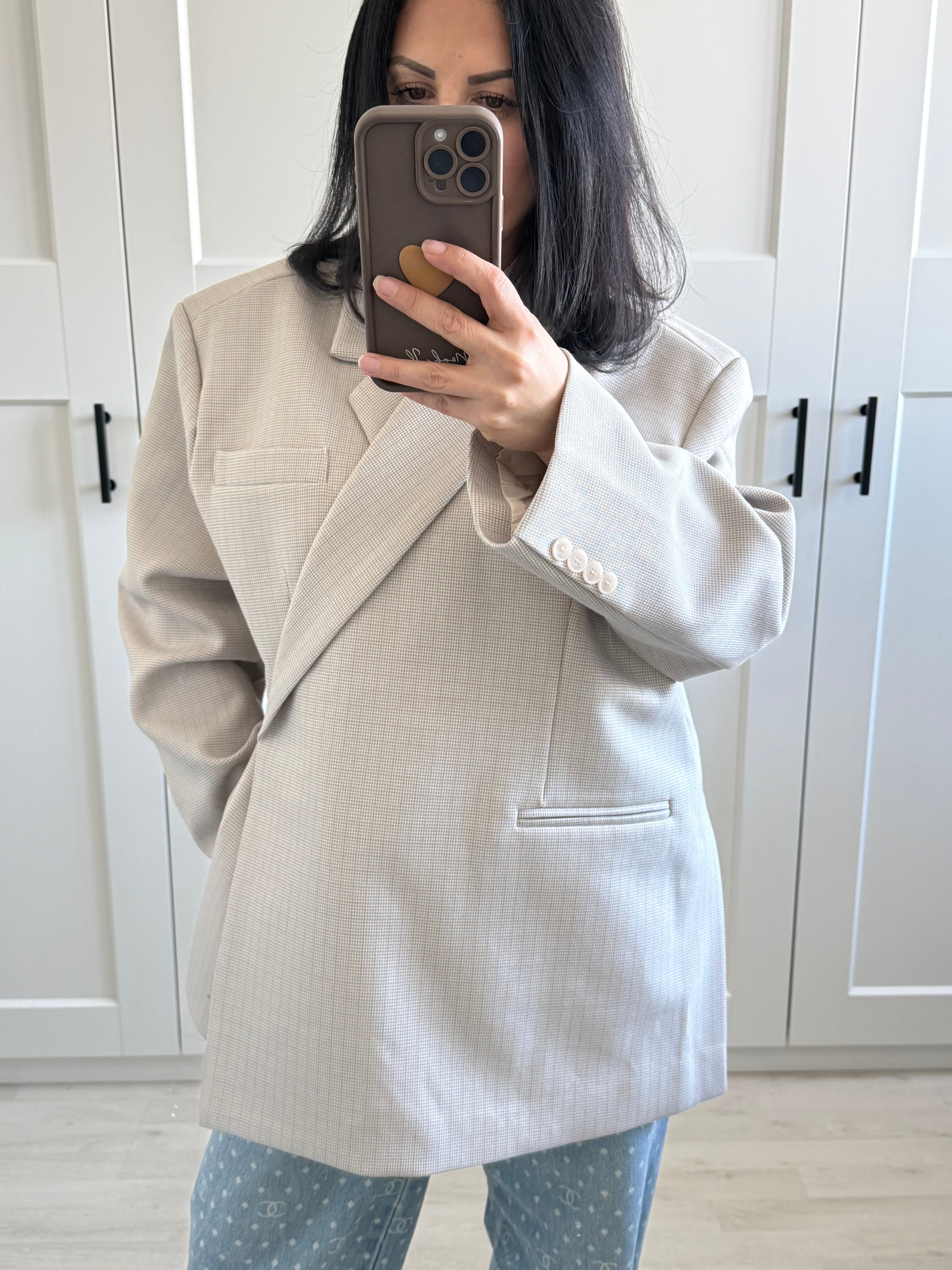 JASMIN BEIGE PLAID BLAZER