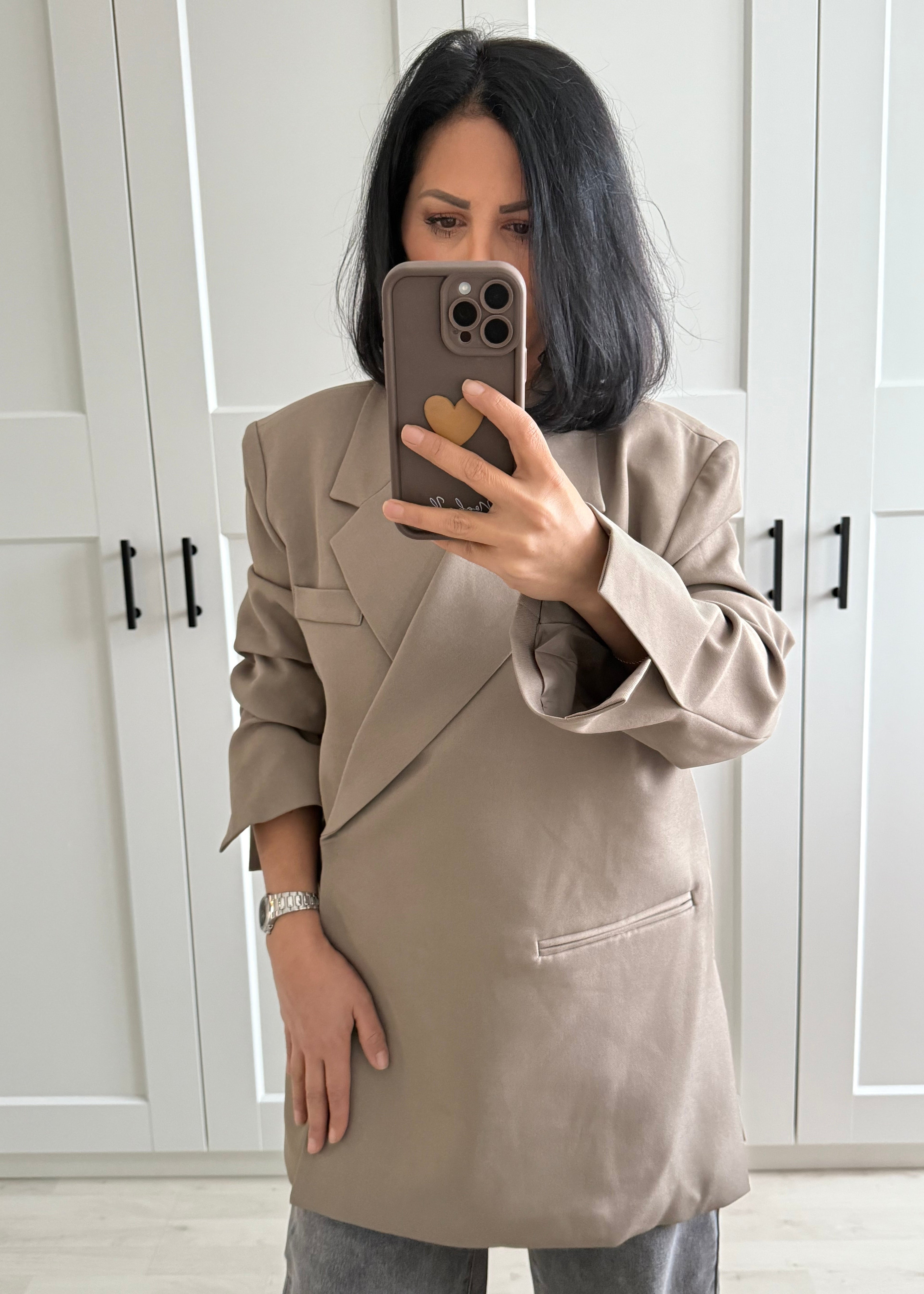 OVERSIZED TAUPE BLAZER