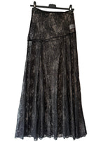 LACE LONG SKIRT BLACK