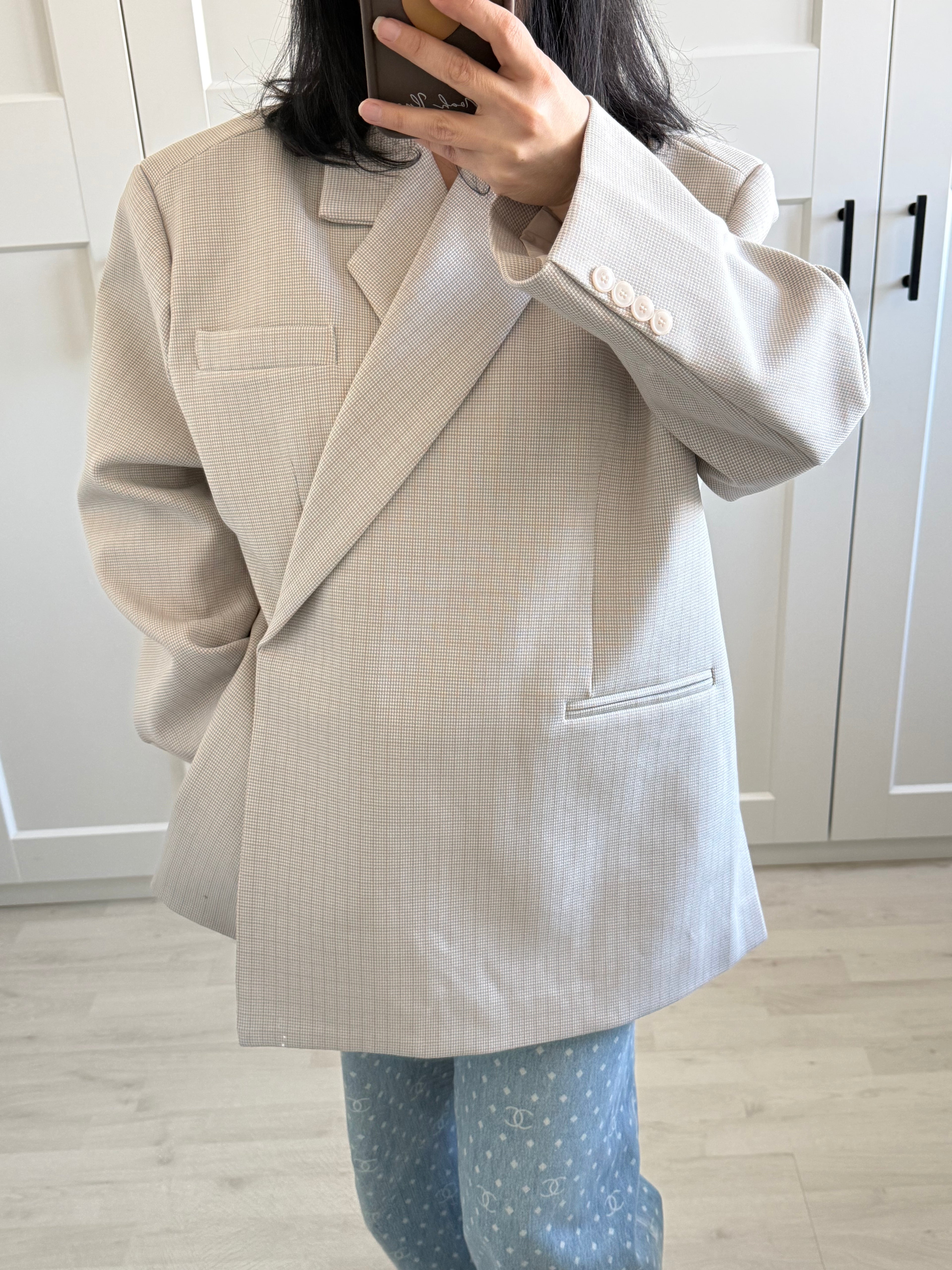 JASMIN BEIGE PLAID BLAZER