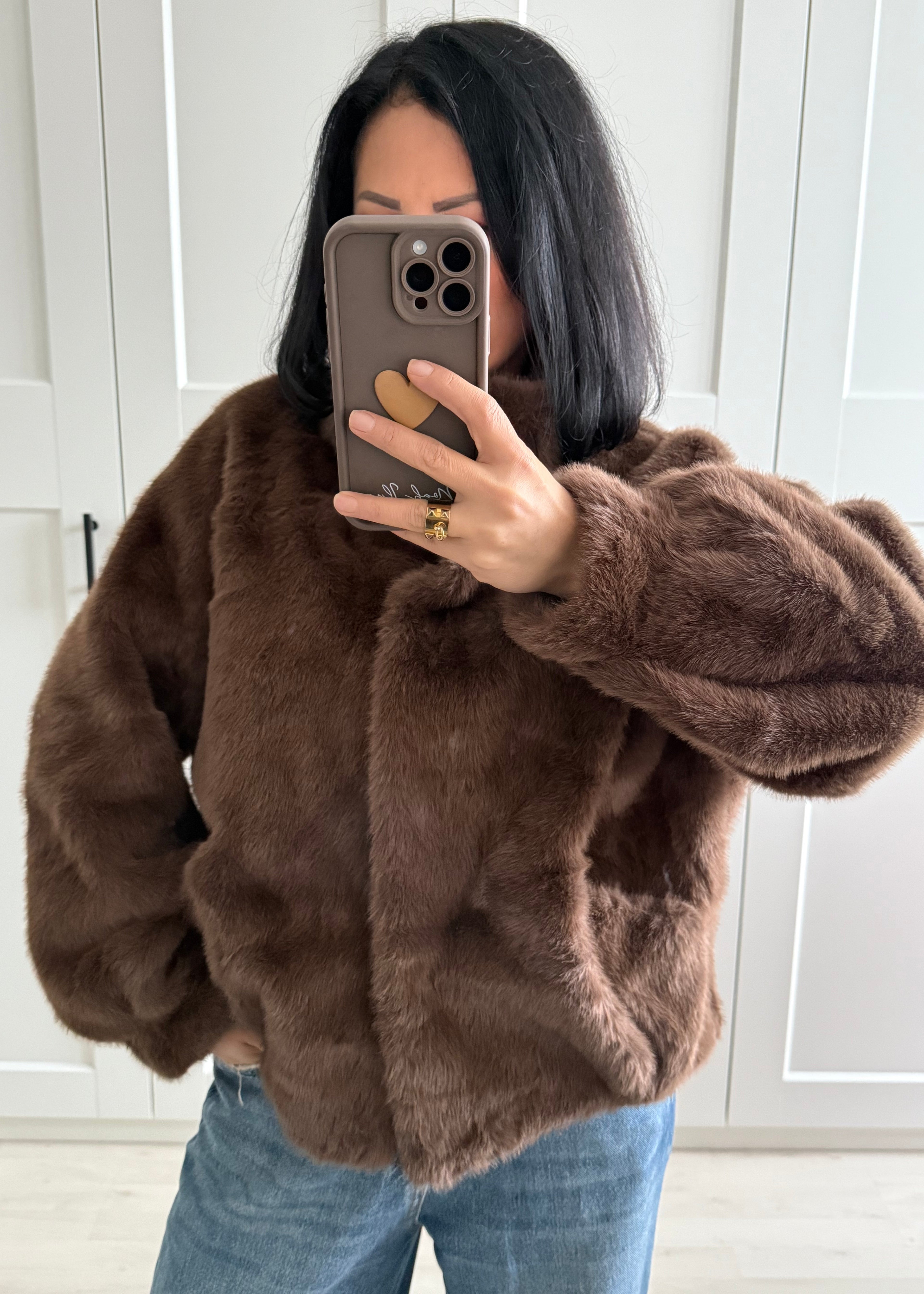 CHOCO FUR JACKET