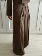 BROWN WIDE LEG PANTALON