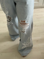 RHINESTONES LACE JEANS