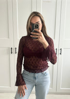LACE TOP BORDEAUX