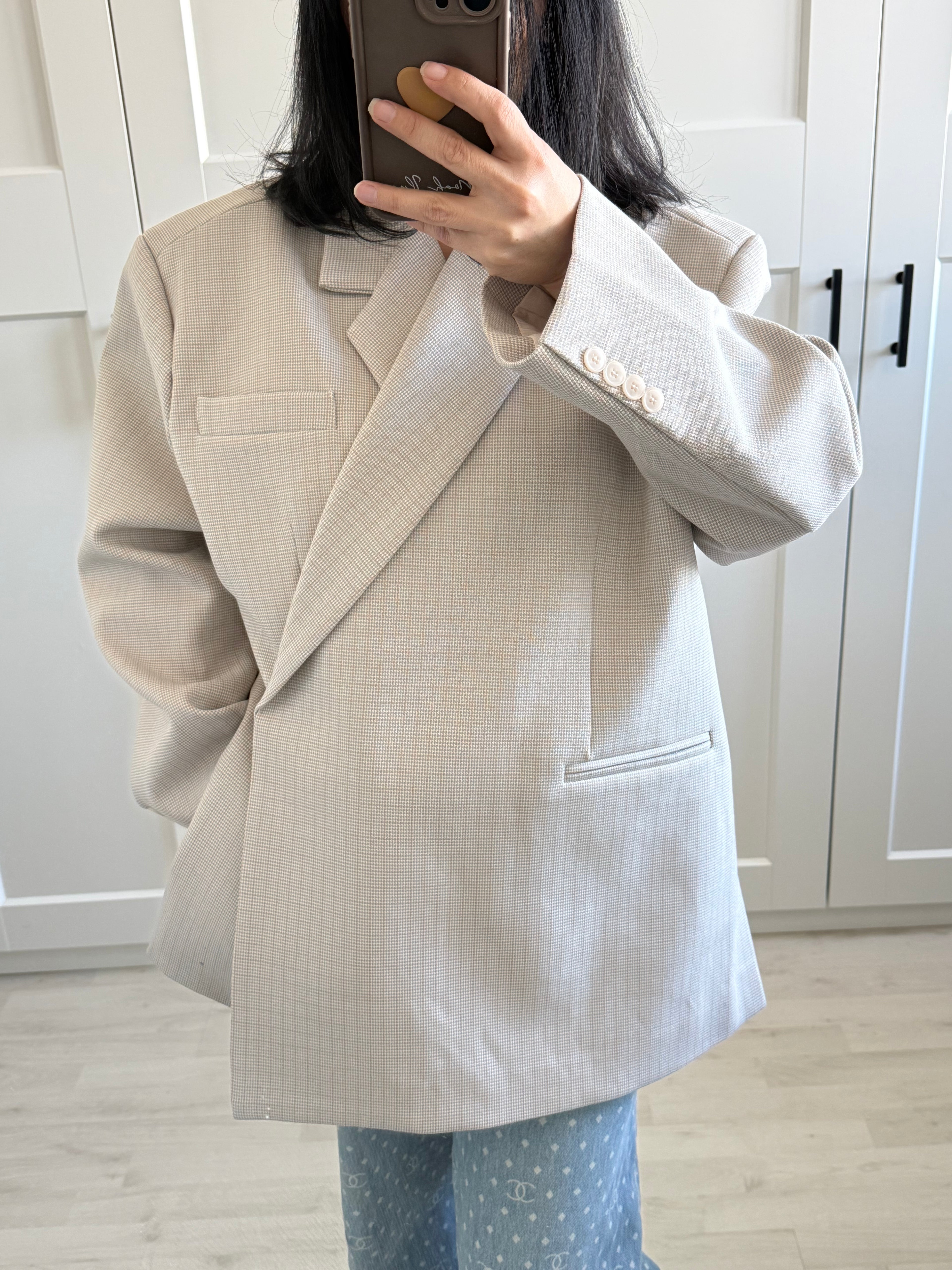 JASMIN BEIGE PLAID BLAZER
