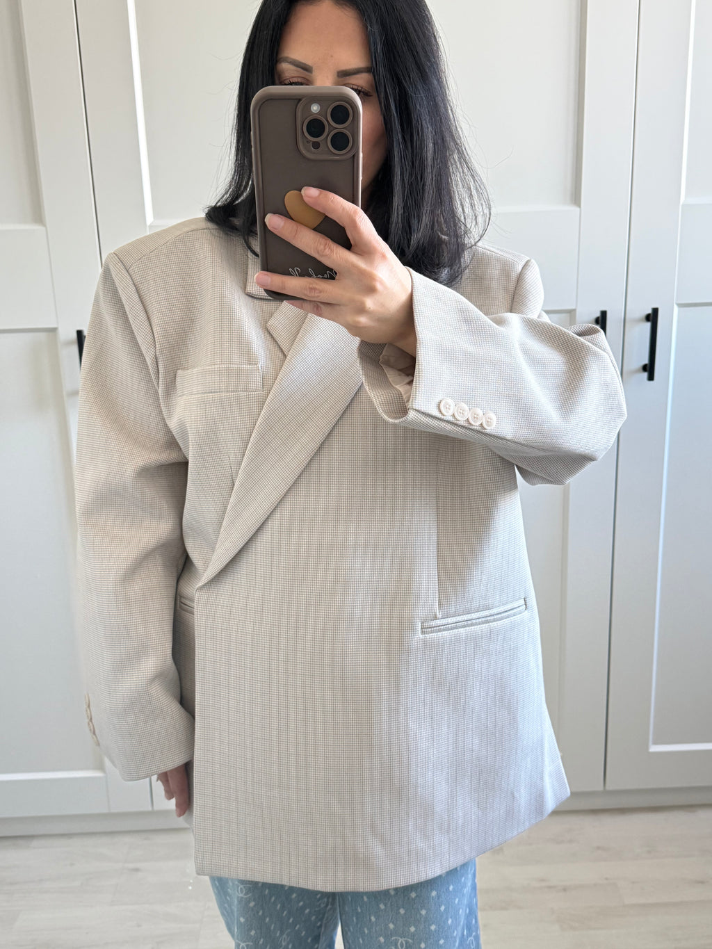 JASMIN BEIGE PLAID BLAZER
