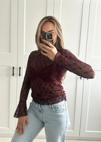LACE TOP BORDEAUX